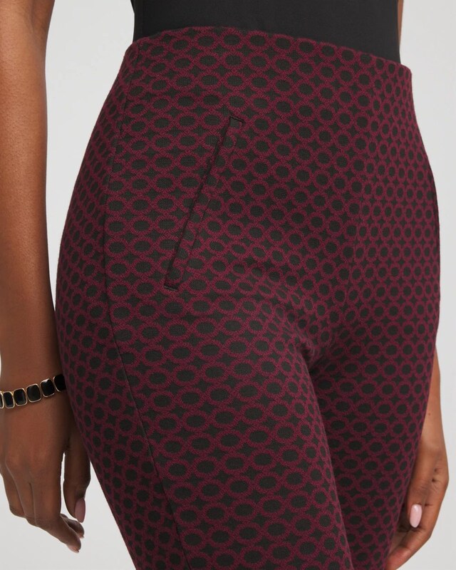 Circle Jacquard Juliet Slim Ankle Pants - image 4